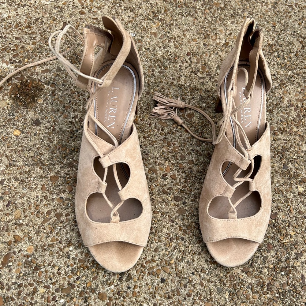 Lauren strappy 3” heels size 7.5